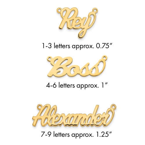 10K Yellow Gold Name Plate