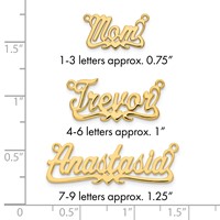 10K Yellow Gold Polished Heart Name Plate view 3