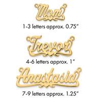10K Yellow Gold Polished Heart Name Plate view 1