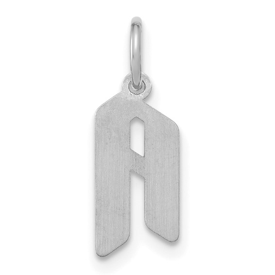 10k White Gold Upper/Lower-case Epoxy Initial Charm