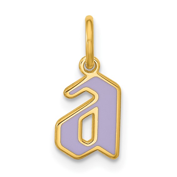 10k Yellow Gold Upper/Lower-case Epoxy Initial Charm