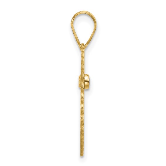 10k Yellow Gold FOREVER IN MY HEART with Birthstone Pendant