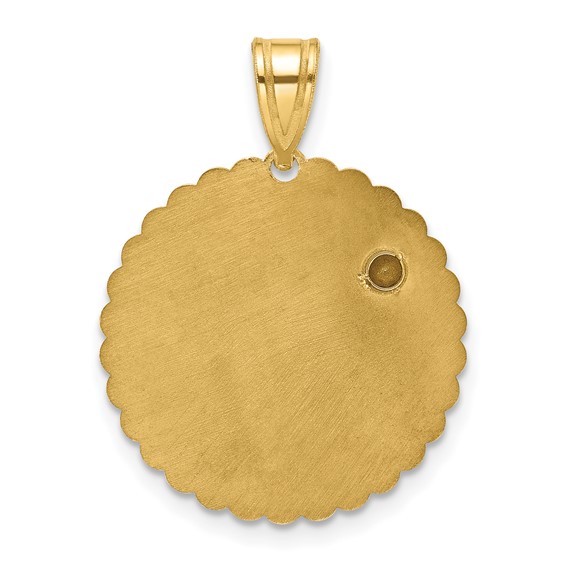 10k Yellow Gold FOREVER IN MY HEART with Birthstone Pendant