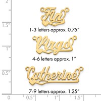 10K Yellow Gold Polished Heart Name Plate view 3