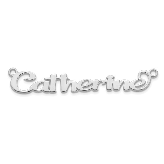 10k White Gold Name Plate