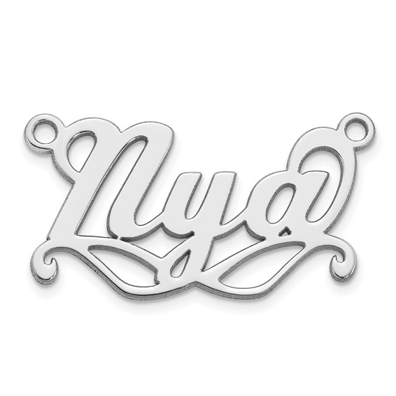10k White Gold Sunglass Name Plate