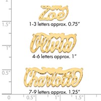 10K Yellow Gold Diamond-cut Heart Name Plate view 3