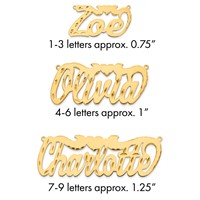 10K Yellow Gold Diamond-cut Heart Name Plate view 1