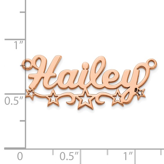 10k Rose Gold Cut-out Stars Name Plate