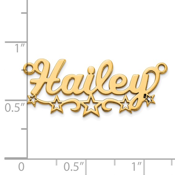 10k Yellow Gold Cut-out Stars Name Plate