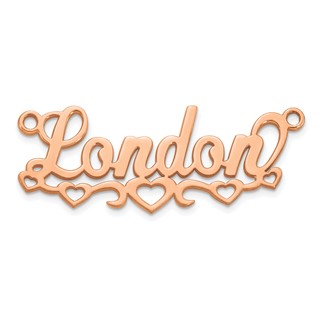 10k Rose Gold Cut-out Hearts Name Plate