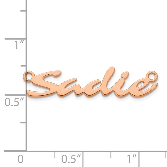 10k Rose Gold Name Plate