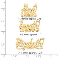 10K Yellow Gold Diamond-cut Heart Name Plate view 3