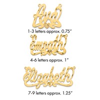 10K Yellow Gold Diamond-cut Heart Name Plate view 1