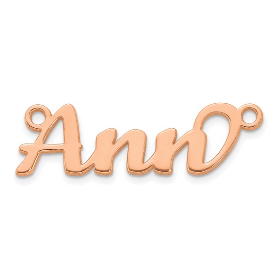 10k Rose Gold Name Plate