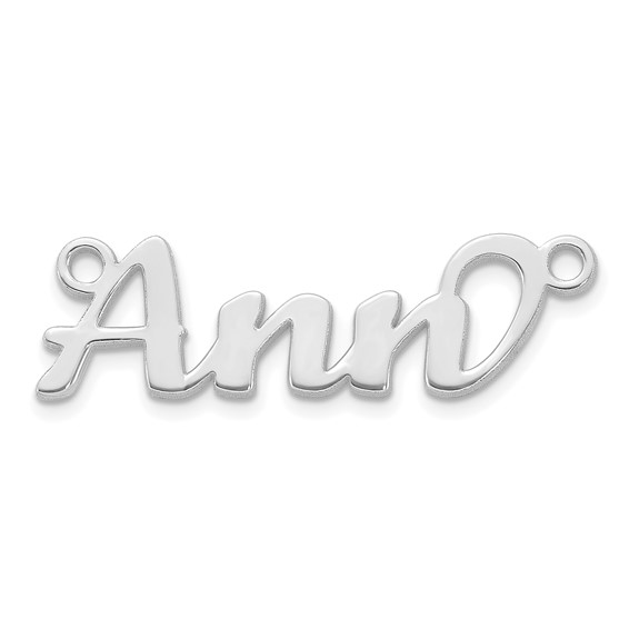 10k White Gold Name Plate