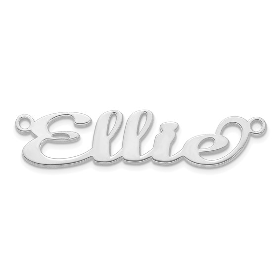 10k White Gold Name Plate