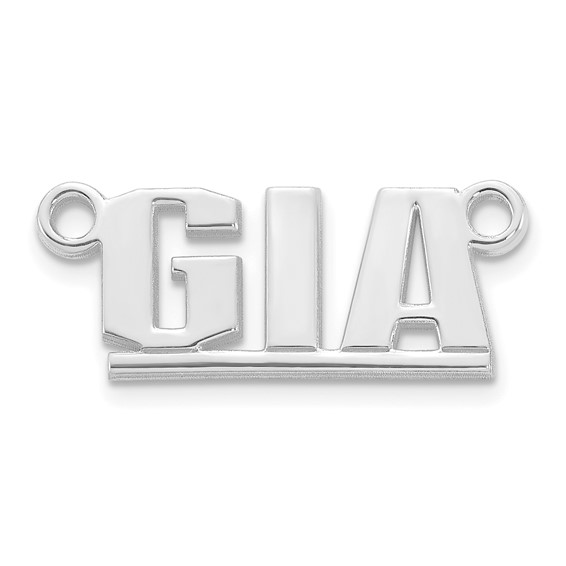 10k White Gold Underlined Name Plate