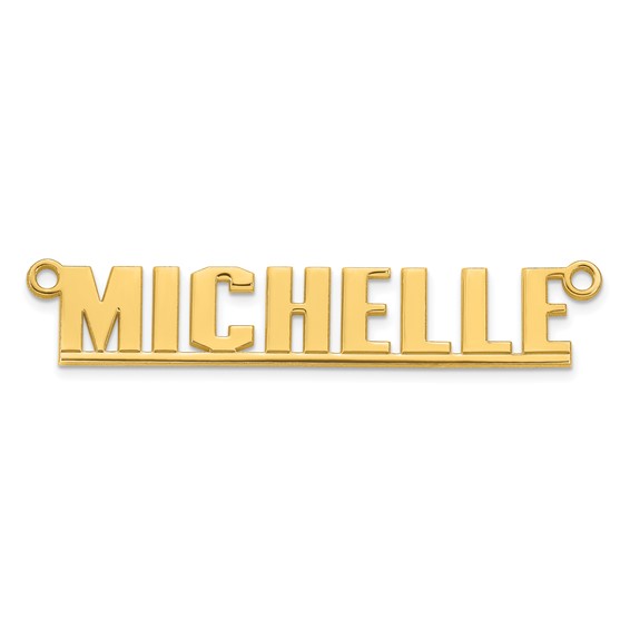 10k Yellow Gold Underlined Name Plate