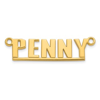 10k Yellow Gold Underlined Name Plate