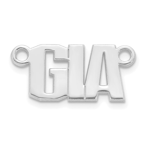 10k White Gold Atlantico Font Name Plate