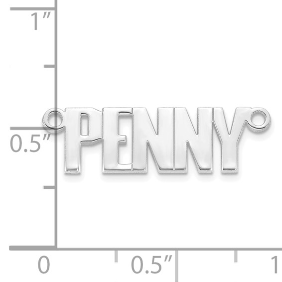 10k White Gold Atlantico Font Name Plate