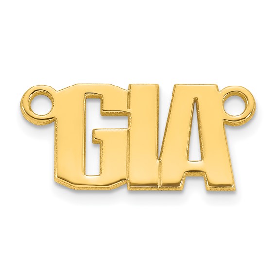 10k Yellow Gold Atlantico Font Name Plate