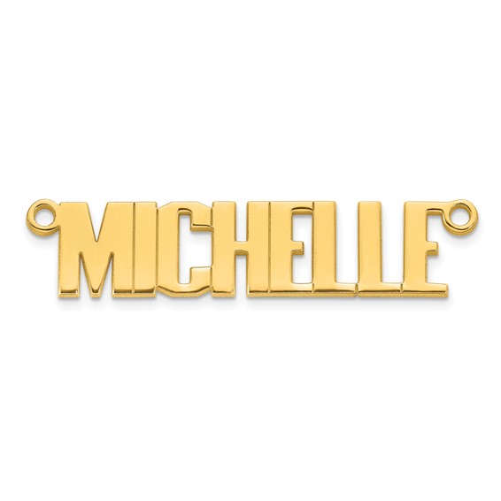 10k Yellow Gold Atlantico Font Name Plate