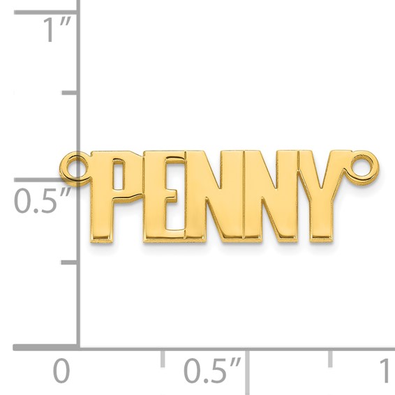 10k Yellow Gold Atlantico Font Name Plate