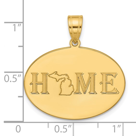 10k Yellow Gold HOME/STATE Pendant