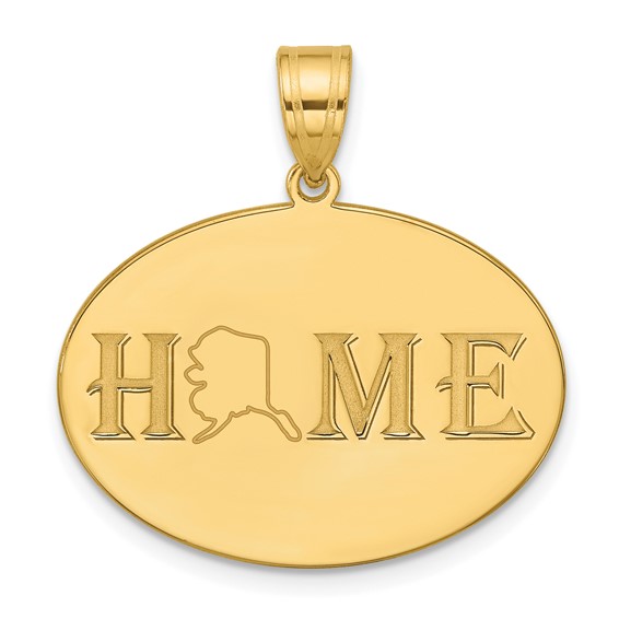 10k Yellow Gold HOME/STATE Pendant