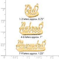10K Yellow Gold Diamond-cut Underlined Name Plate view 3