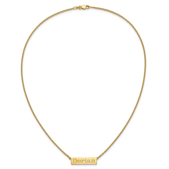 10k Yellow Gold 4-6 Letter Name Bar Necklace