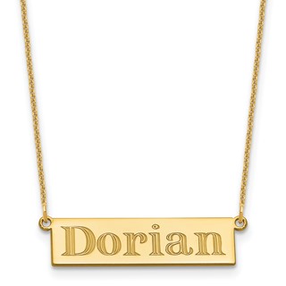 10k Yellow Gold 4-6 Letter Name Bar Necklace