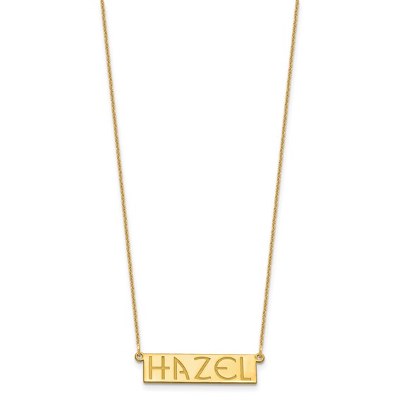 10k Yellow Gold 4-6 Letter Name Bar Necklace