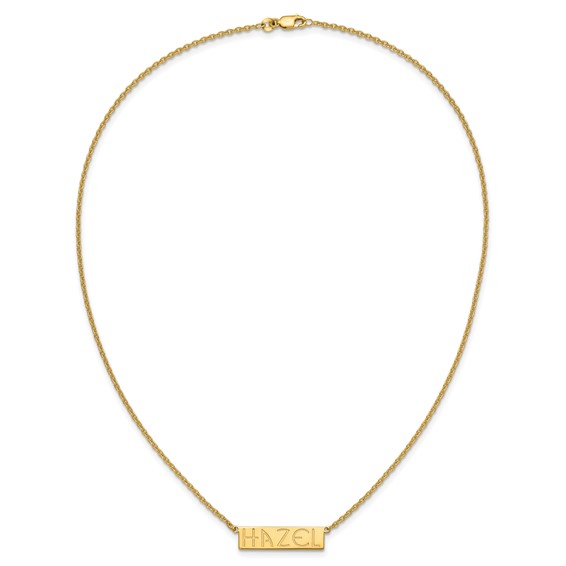 10k Yellow Gold 4-6 Letter Name Bar Necklace