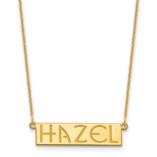 10k Yellow Gold 4-6 Letter Name Bar Necklace