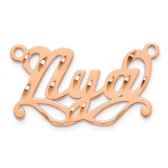 10k Rose Gold Diamond-cut Sunglass Name Plate
