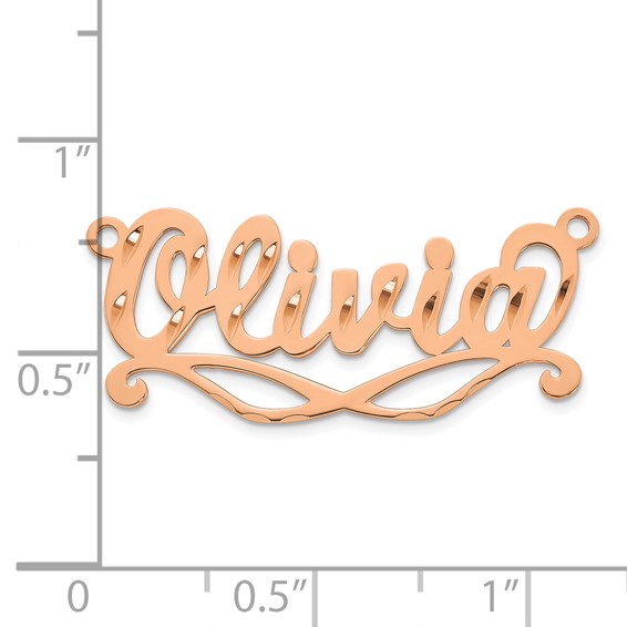 10k Rose Gold Diamond-cut Sunglass Name Plate