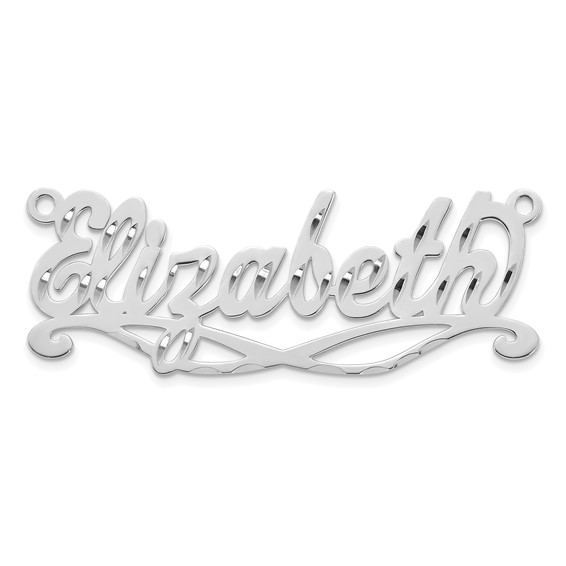 10k White Gold Diamond-cut Sunglass Name Plate