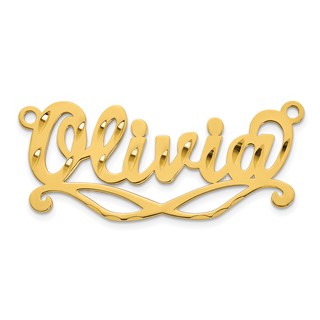 10k Yellow Gold Diamond Cut Sunglass Name Plate