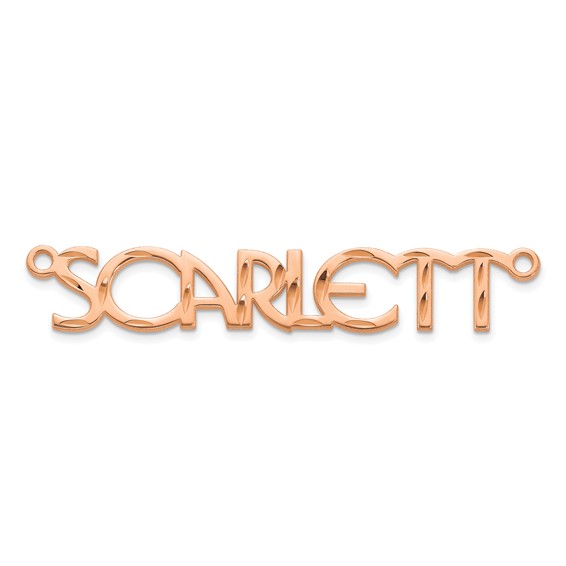 10k Rose Gold Diamond-cut Name Plate