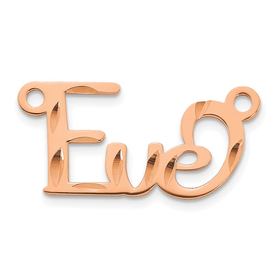 10k Rose Gold Diamond-cut Name Plate