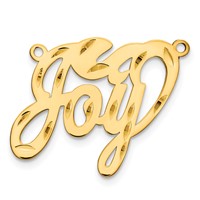 10K Yellow Gold Polished Diamond-cut Name Plate view 2