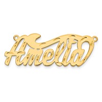 10K Yellow Gold Polished Diamond-cut Name Plate view 4
