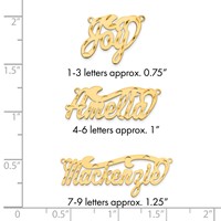 10K Yellow Gold Polished Diamond-cut Name Plate view 3