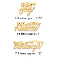 10K Yellow Gold Polished Diamond-cut Name Plate view 1