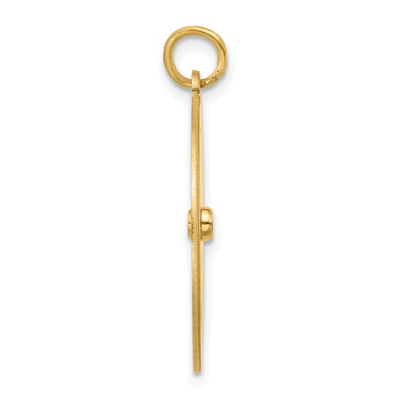 10k Yellow Gold Boys Silhouette with Birthstone Charm