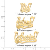 10K Yellow Gold Diamond-cut Heart Name Plate view 3