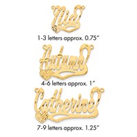 10K Yellow Gold Diamond-cut Heart Name Plate view 1